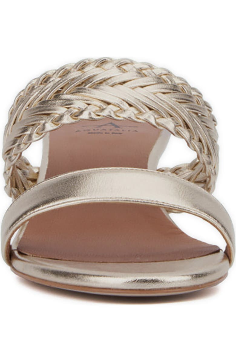 Aquatalia Kerry Water Repellent Slide Sandal, Alternate, color, Platino