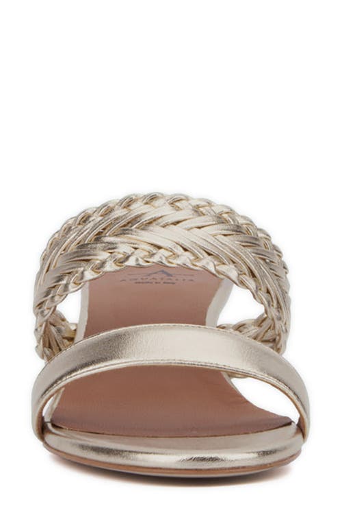 Aquatalia Kerry Water Repellent Slide Sandal In Platino