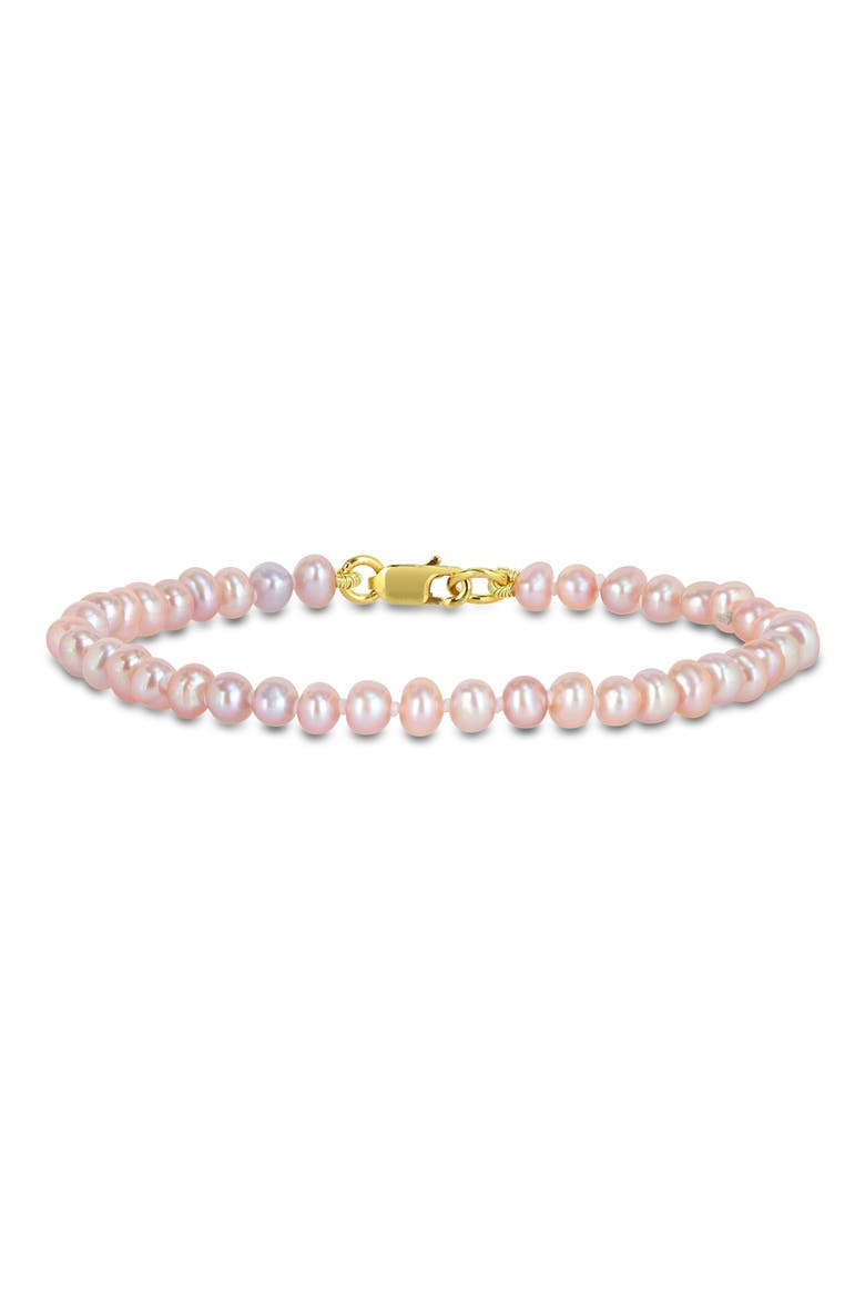 Cultured Freshwater Pearl Bracelet, Main, color, PINK