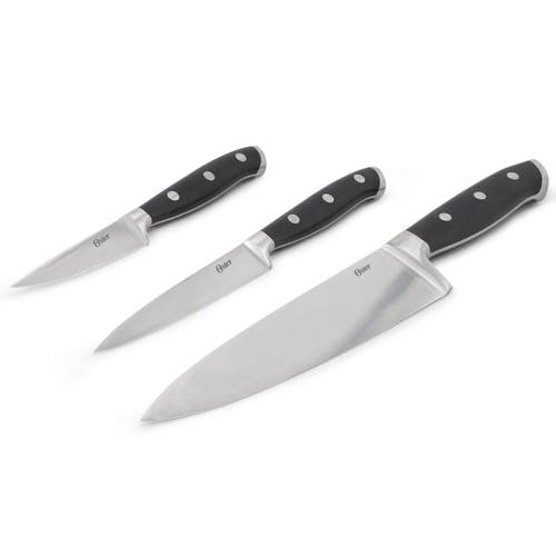 Oster Ginley 3 Piece Stainless Steel Cutlery Set In Black