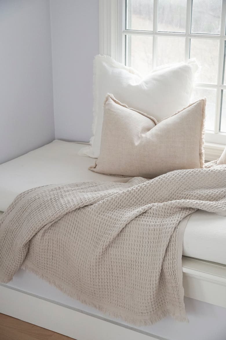 Turkish Cotton Waffle Throw, Alternate, color, Antique Beige