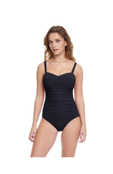 Tutti Frutti D-Cup Scoop Neck Shirred Underwire One Piece