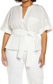 Vince Tie Waist Blouse