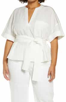 Vince Tie Waist Blouse