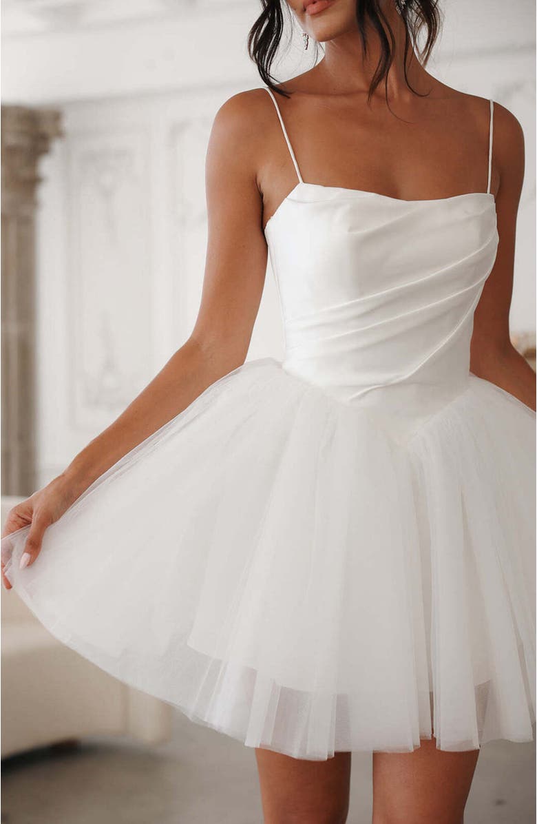 Untamed Petals Sylvie Mini Dress, Main, color, Ivory