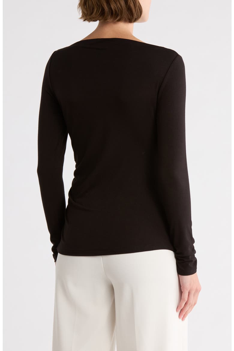 Bateau Neck Top, Alternate, color, BLACK