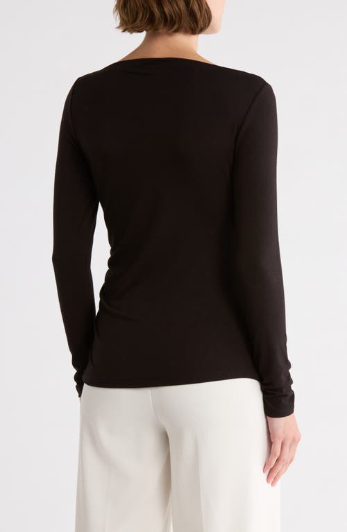 Elie Elie Tahari Bateau Neck Top In Black