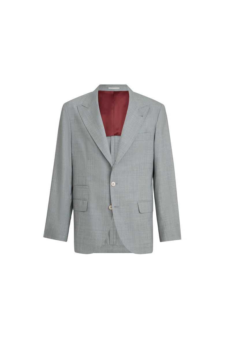 Virgin wool blazer, Alternate, color, Grey