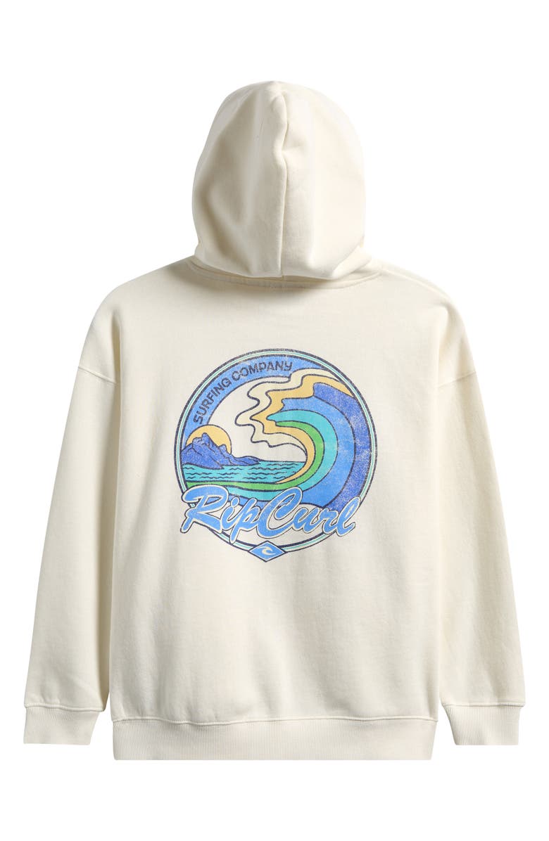 Rip Curl Lay Day Relaxed Fit Cotton Blend Hoodie, Alternate, color, Bone