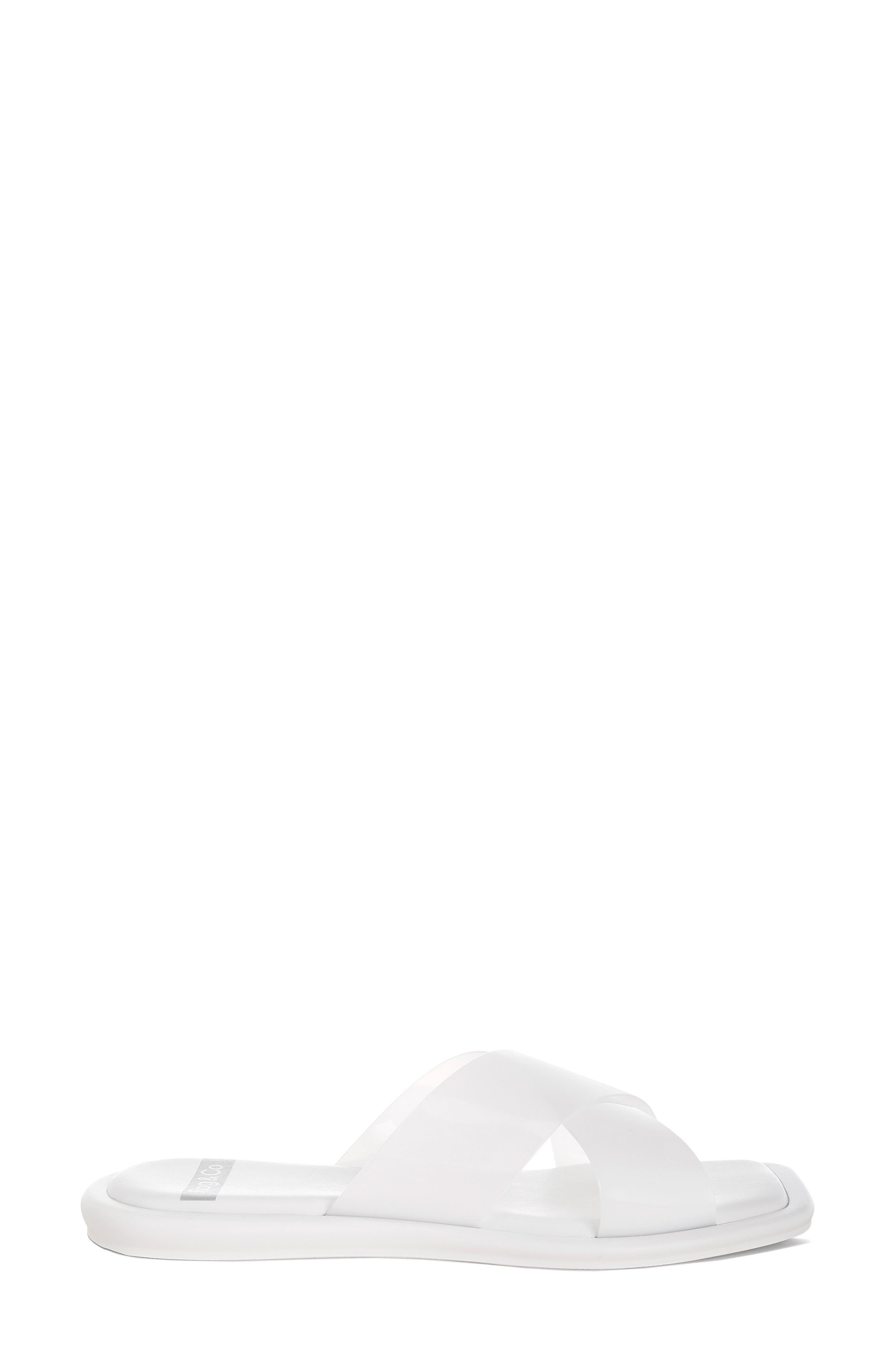 Kimama Slide Sandal, Alternate, color, WHITE