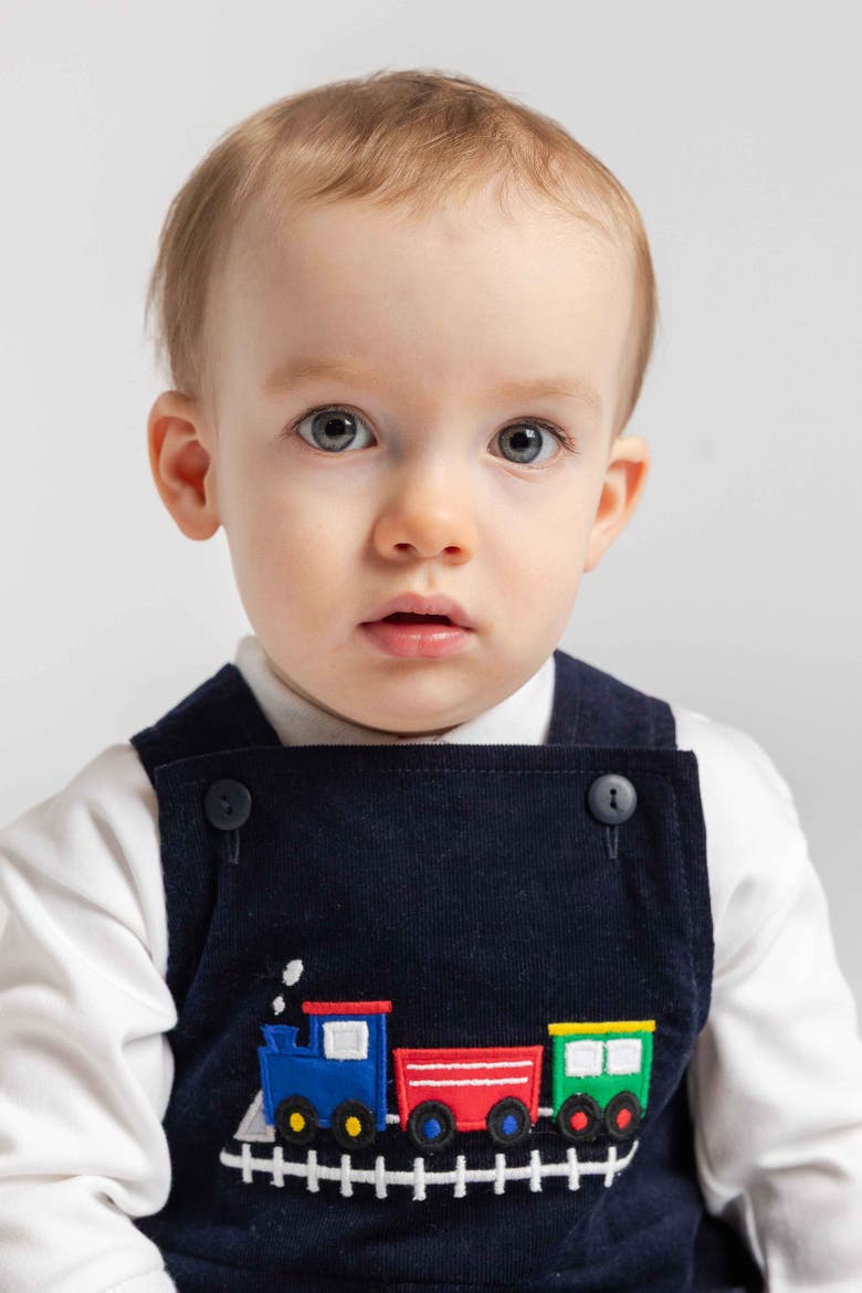 Corduroy Longall with Train, Alternate, color, Navy Corduroy