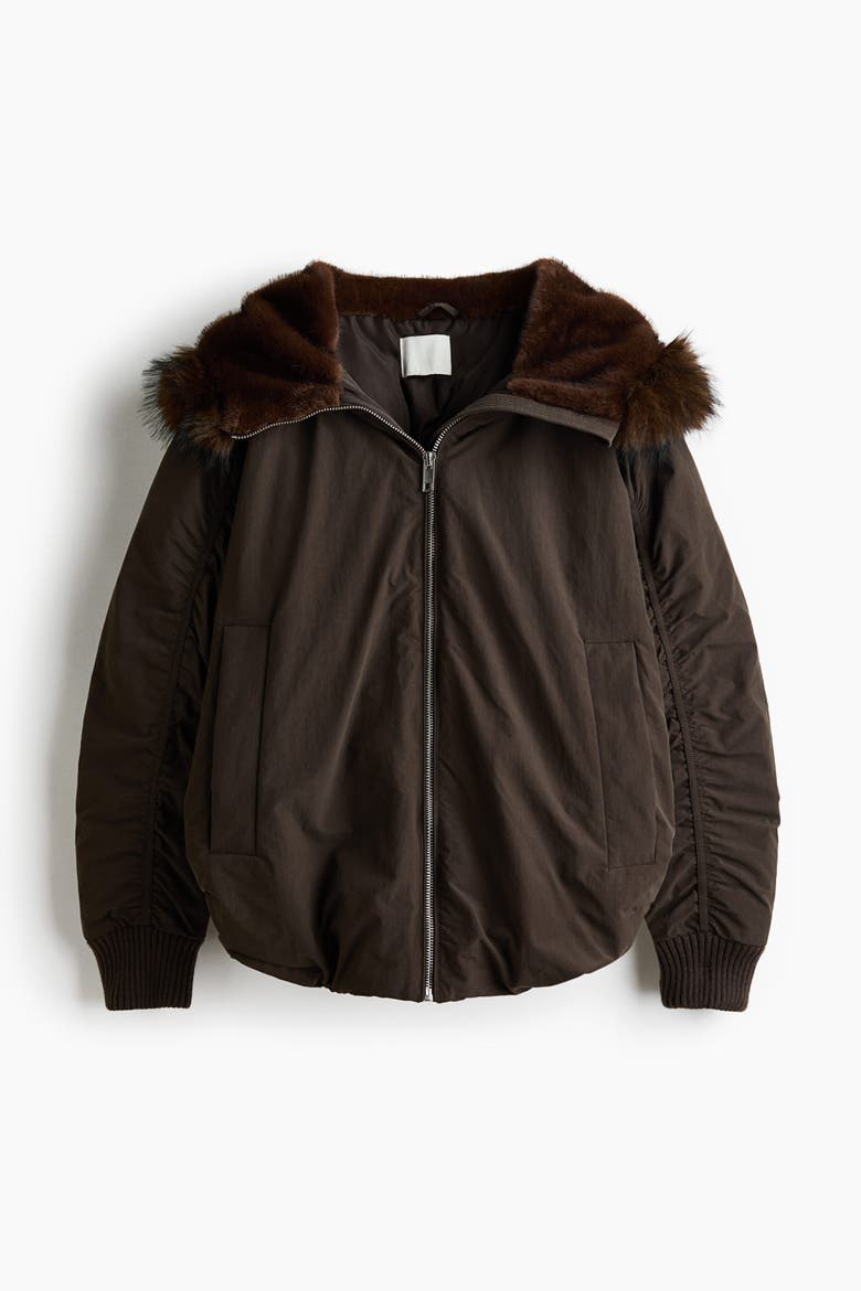 Padded Jacket, Alternate, color, Dark brown