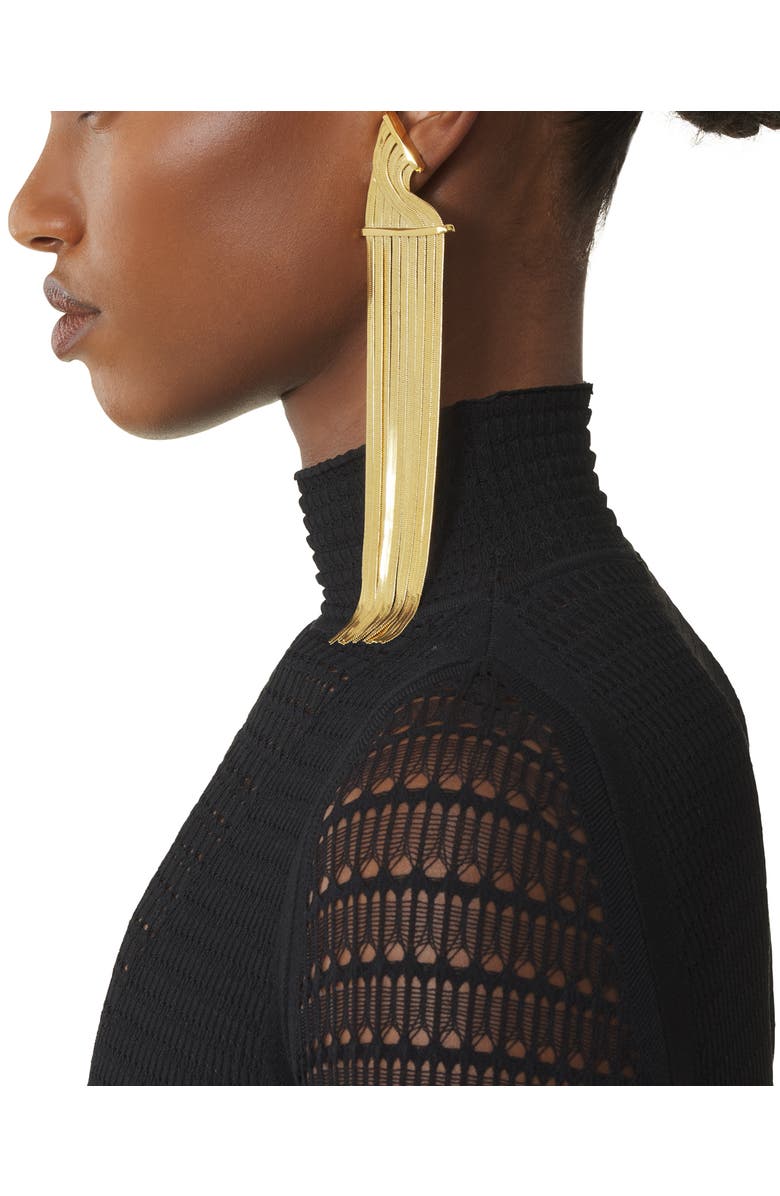 Lanvin Chain Earrings, Alternate, color, Gold