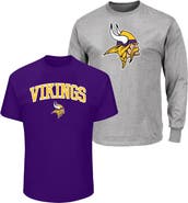 FANATICS Men's Fanatics Purple/Heather Gray Minnesota Vikings Big & Tall 2-Pack T-Shirt Set