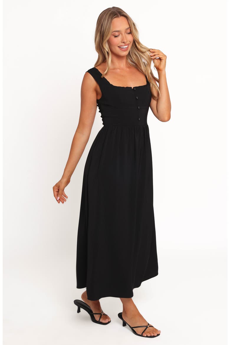 Melrose Sleeveless Midi Dress, Alternate, color, BLACK