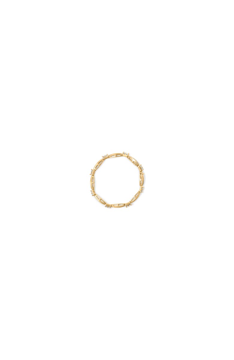 Haus of Brilliance 14K Yellow Gold Princess and Baguette Cut Diamond Beaded Bracelet, Alternate, color, Yellow
