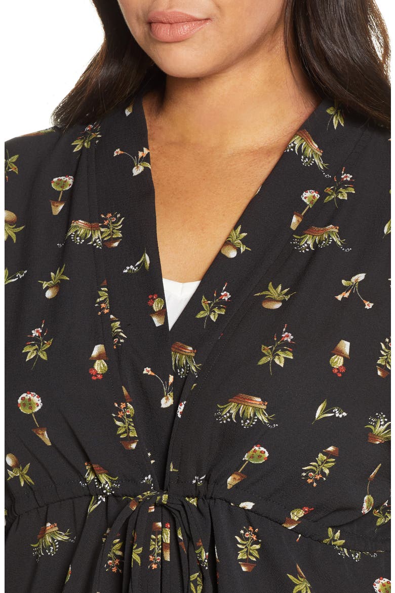 Bali Breeze Tunic, Alternate, color, POTTED PLANT PRINT