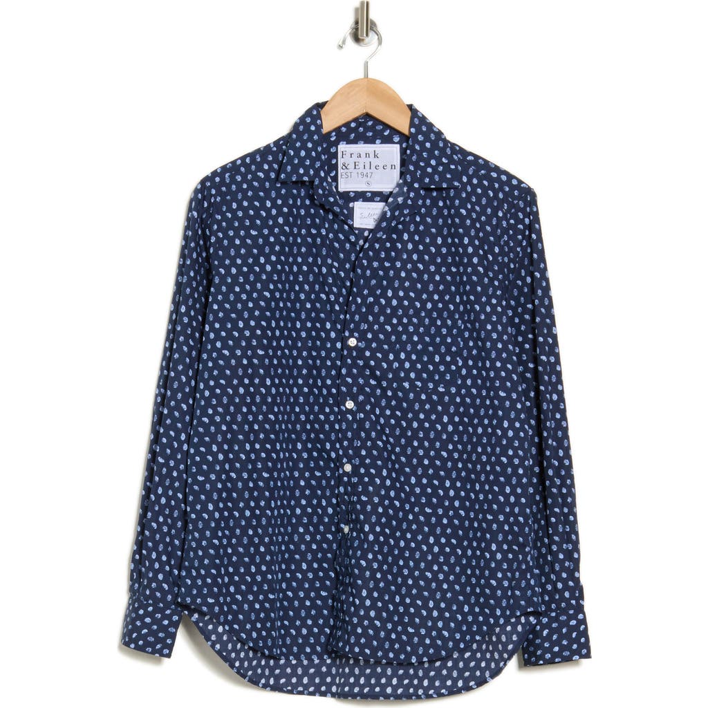 Frank & Eileen Relaxed Button-up Shirt In Messy Navy