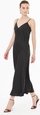 Gizia Sleeveless Strappy V-Neck Evening Midi Dress