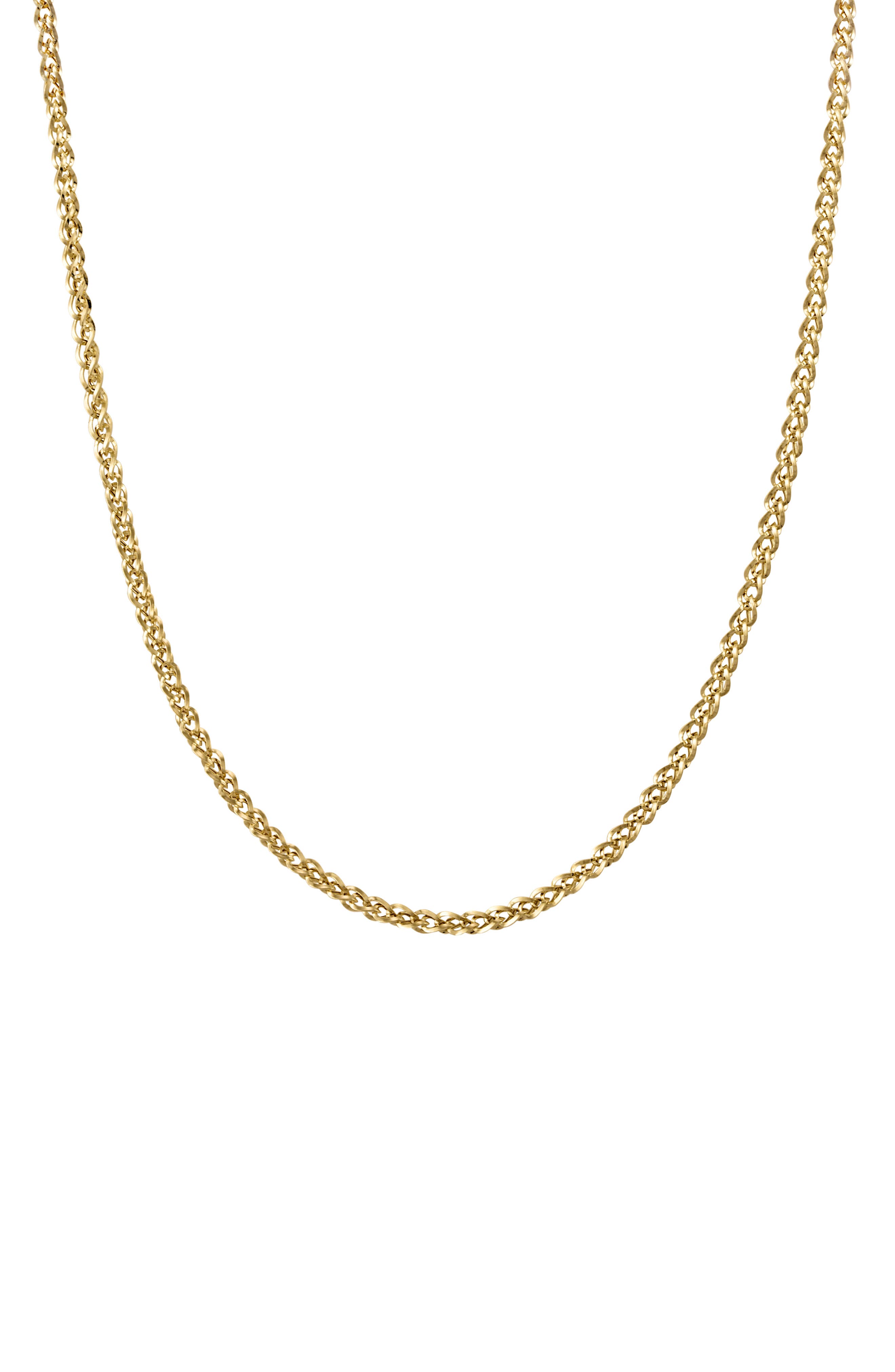 FUZION CREATIONS 14K Gold Wheat Chain Necklace