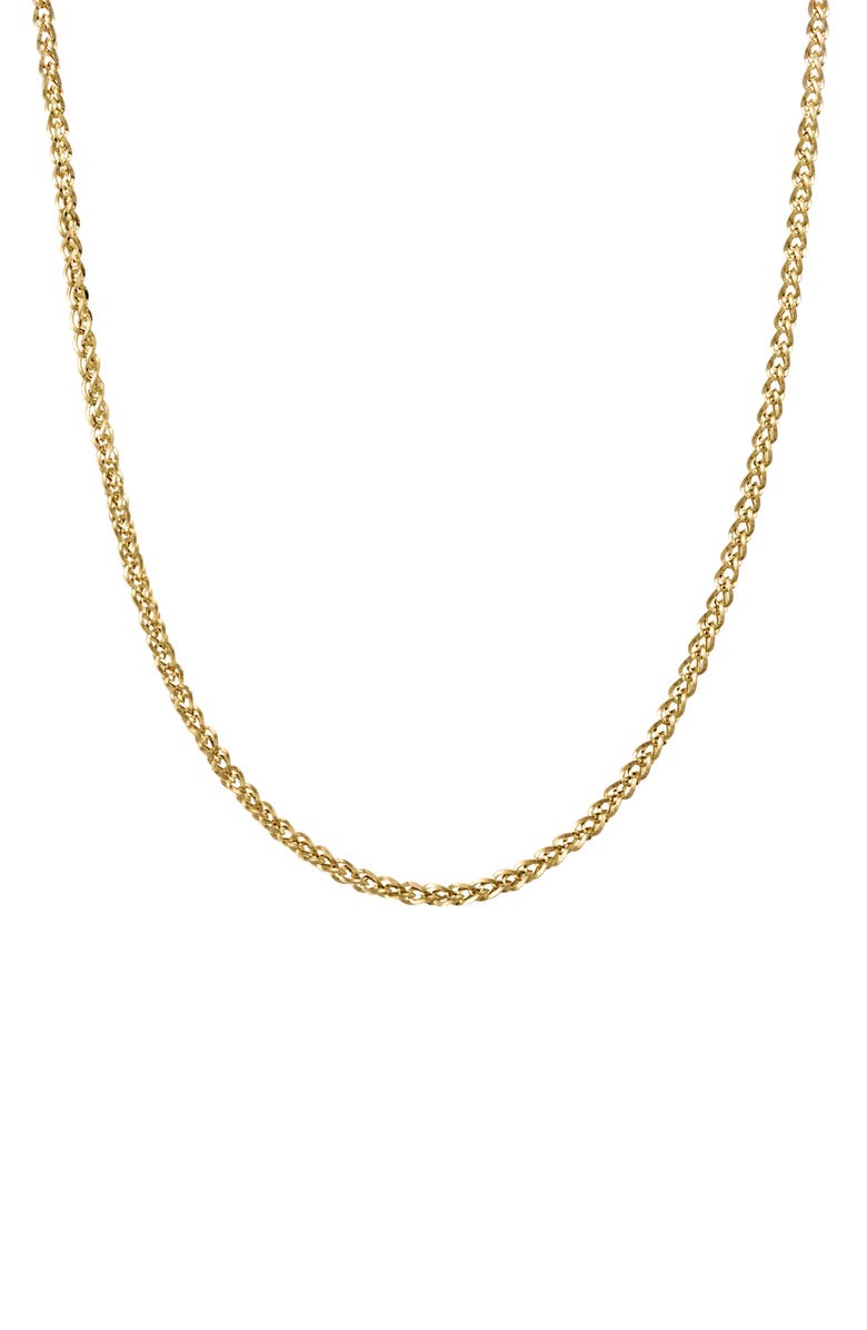 FUZION CREATIONS 14K Gold Wheat Chain Necklace, Main, color, 