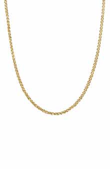 FUZION CREATIONS 14K Gold Wheat Chain Necklace