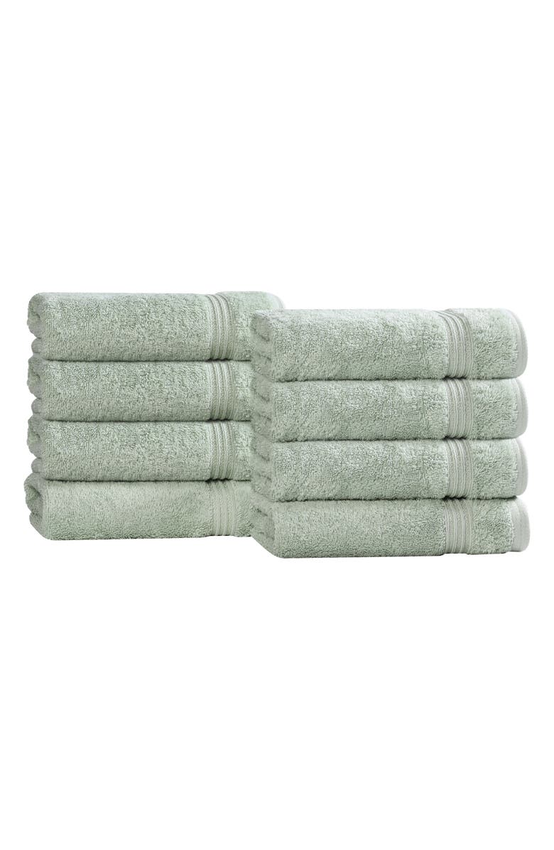 Superior 8-Pack Hand Towel Set, Main, color, Sage