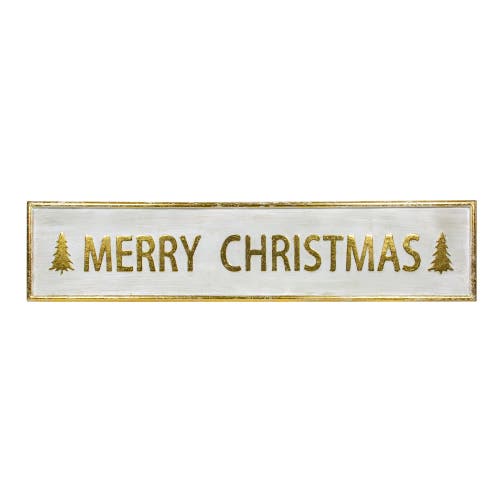 Northlight 48" Metallic Gold Merry Christmas Metal Wall Sign 
