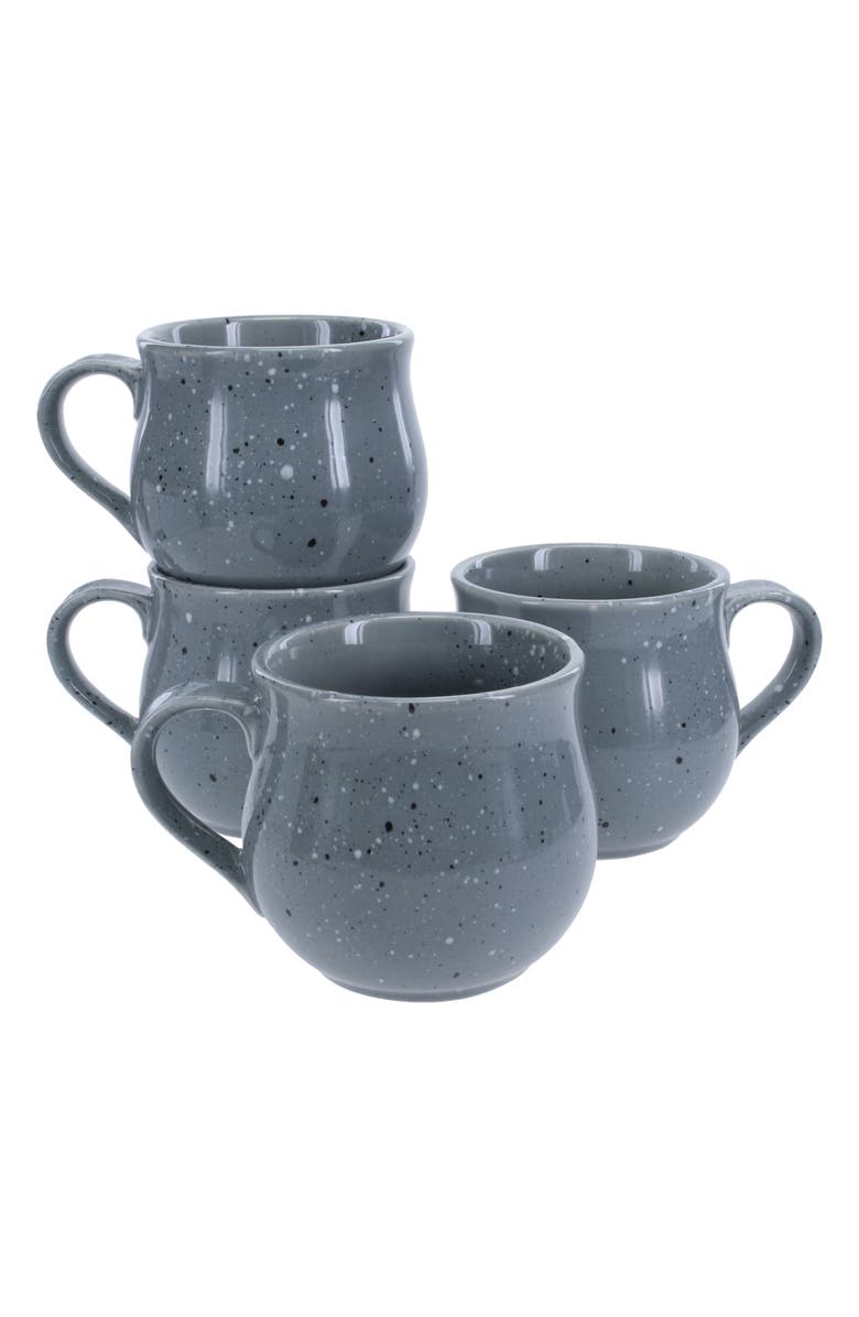 BIA Cordon Bleu Set of 4 Belly Speckle Mugs, Main, color, Grey