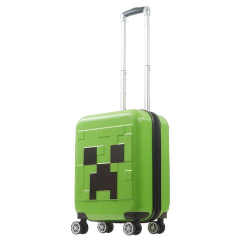 Minecraft Creeper Big face 21.5" Expandable Carry-On Spinner Luggage
