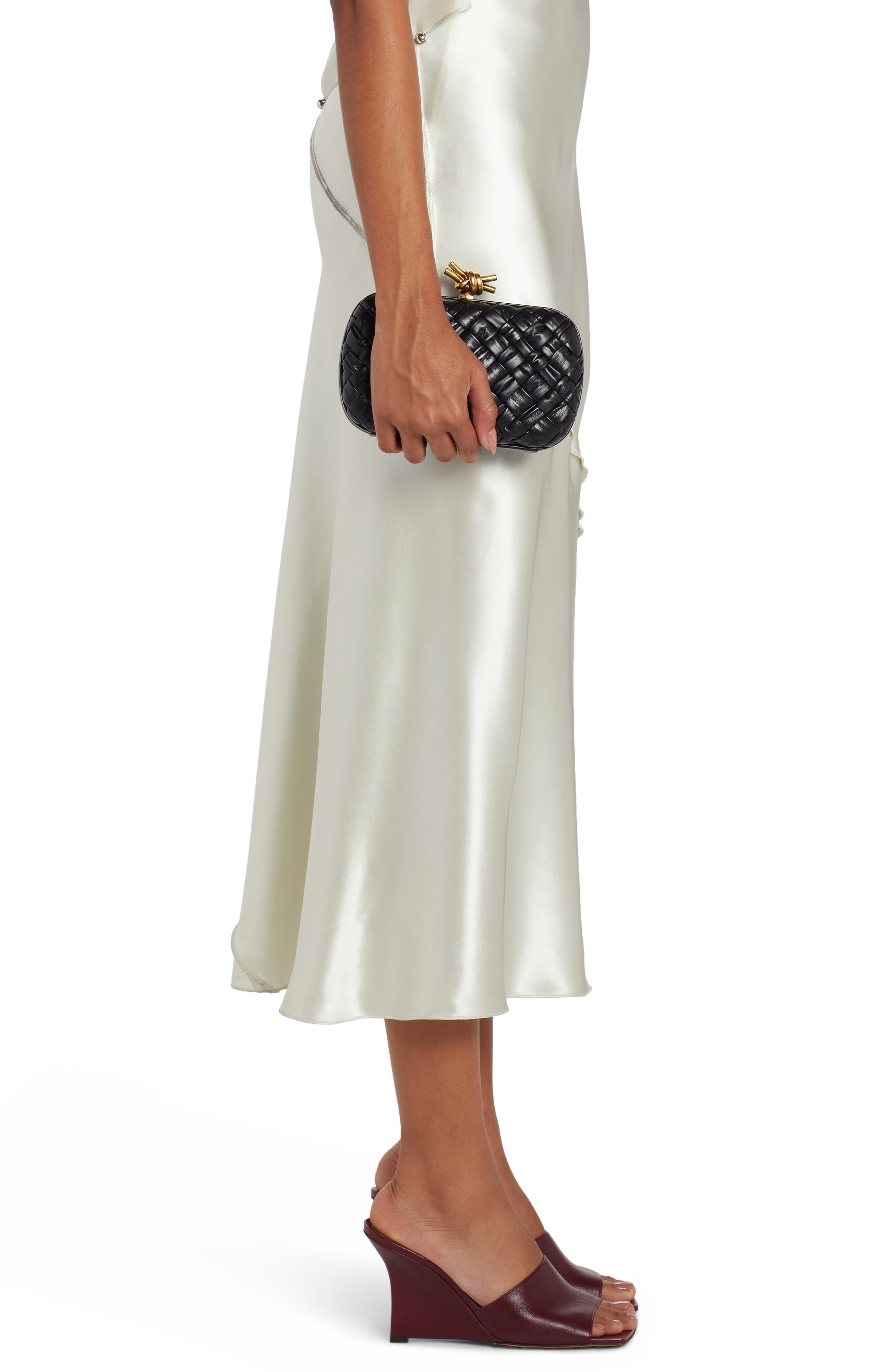 Bottega Veneta Knot Clasp Intrecciato Leather Minaudière, Alternate, color, 