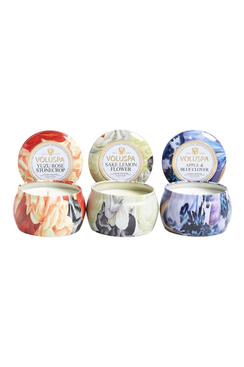 'Maison Jardin' Mini Tin Candle Trio (Nordstrom Exclusive), Alternate, color, NO COLOR
