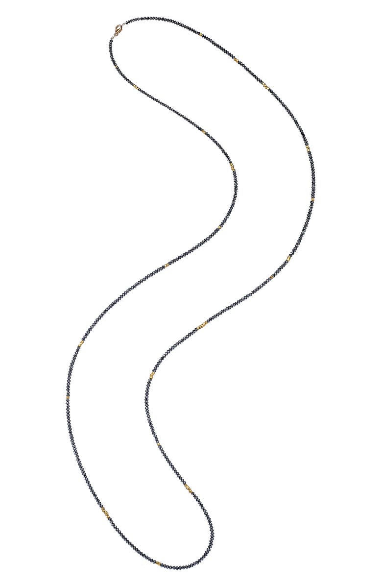 Sethi Couture Black Diamond Beaded Necklace, Alternate, color, Black Diamond