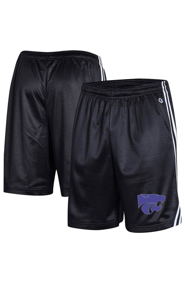 Champion Men's Champion Black Kansas State Wildcats Team Lacrosse Shorts, Main, color, 