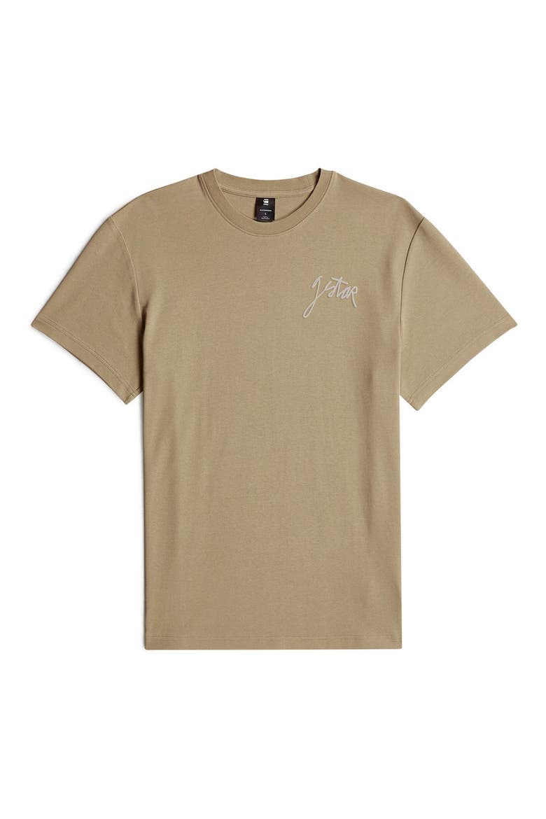 Script Organic Cotton Graphic T-Shirt, Alternate, color, SAFARI