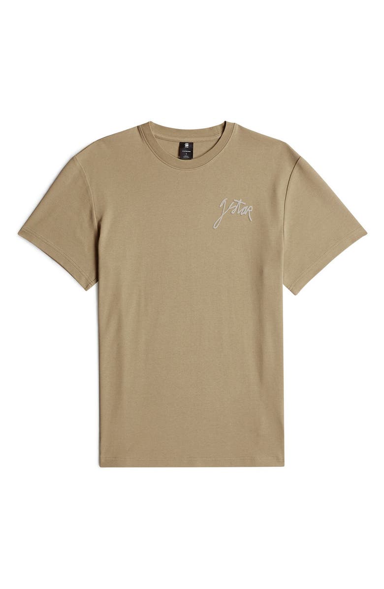 G-STAR Script Organic Cotton Graphic T-Shirt, Alternate, color, Safari