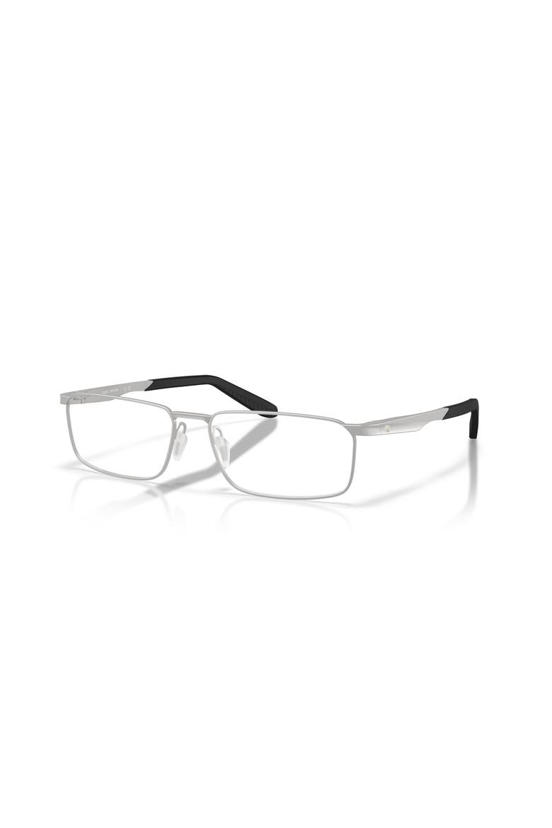 55mm Rectangle optical glasses, Main, color, Silver