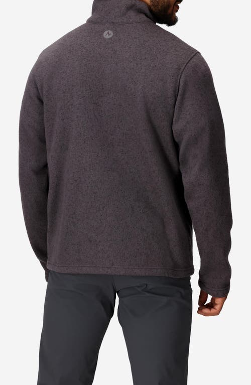 Marmot Drop Line Half Zip Fleece Jacket In Black Heather