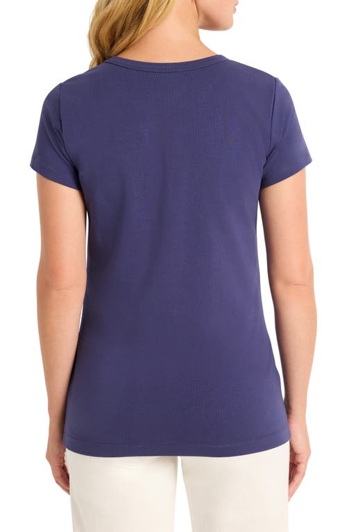 Nic + Zoe Nic+zoe Perfect Knit Crewneck T-shirt In Dusk