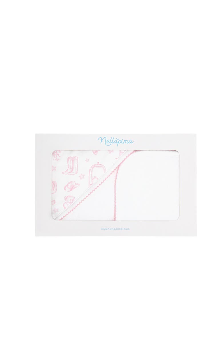 Nellapima Pink Lone Star Toile Towel - Baby, Alternate, color, Pink
