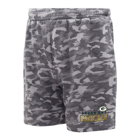 Men's Concepts Sport  Charcoal Green Bay Packers Biscayne Camo Shorts