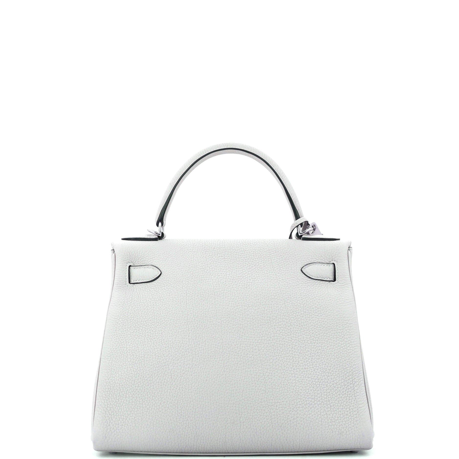 Pre-Owned Hermes Kelly Handbag Grey Togo with Palladium Hardware 28, Alternate, color, 