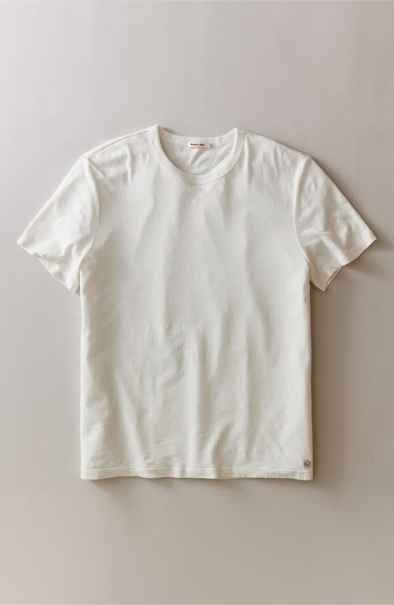Marine Layer Relaxed Hemp Cotton T-Shirt, Alternate, color, White