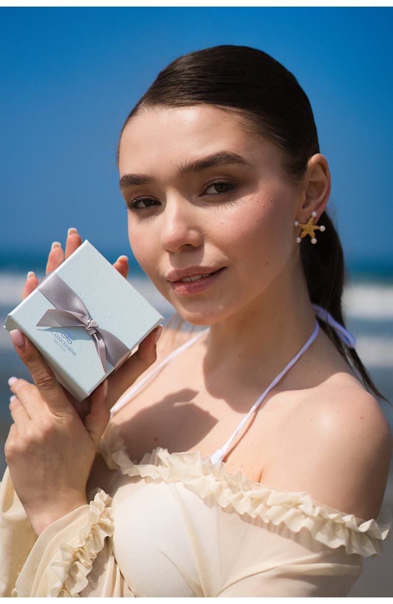 Classicharms Lila Starfish Stud Earrings, Alternate, color, Gold