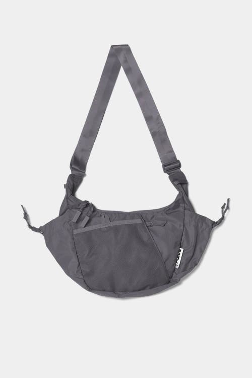 Baboon to the Moon Crescent Crossbody Bag in Grey 