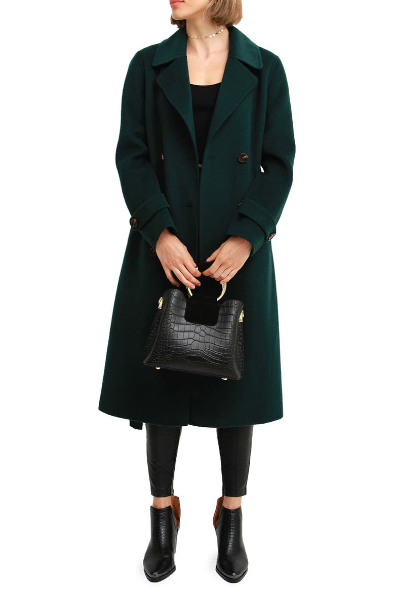 Front Runner Belted Coat, Alternate, color, DARK GREEN