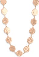 Karine Sultan Hammered Disc Long Necklace