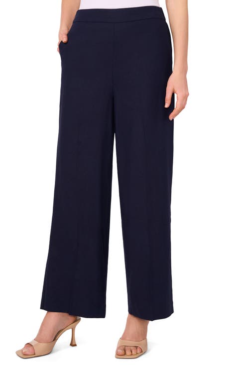 Wide Leg Linen Blend Pants