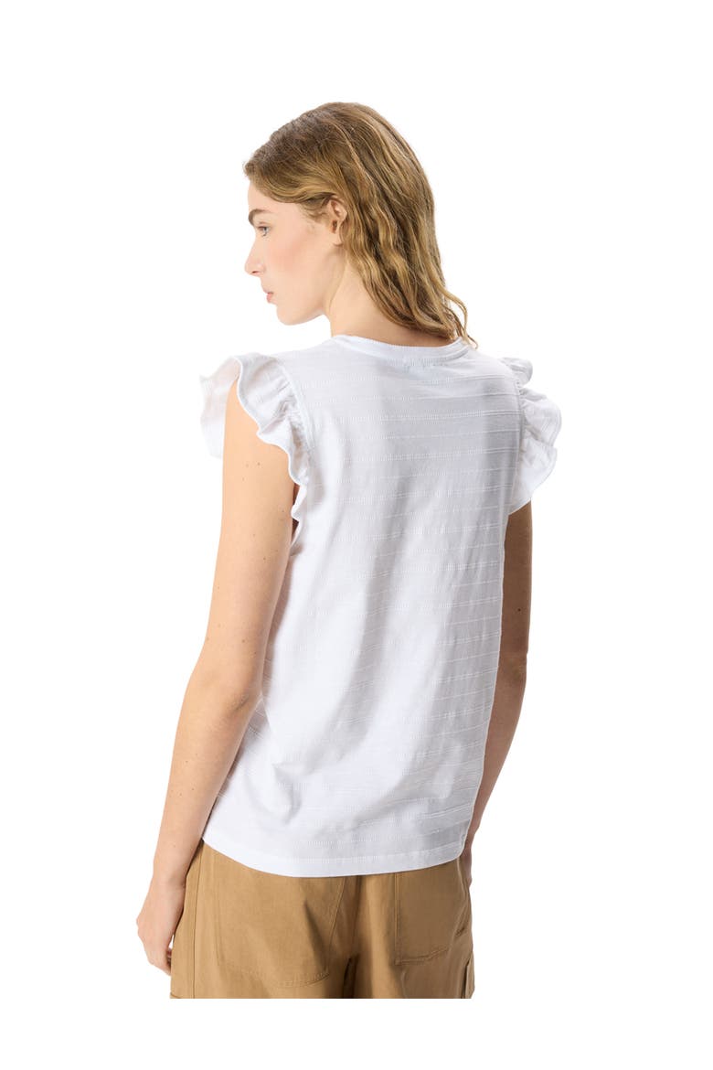 Frill Sleeve Broderie Top, Alternate, color, White