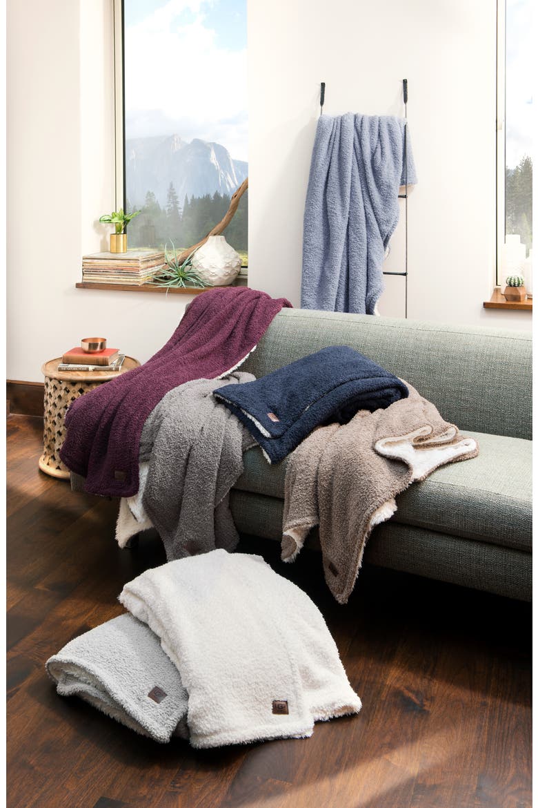 Ana Faux Shearling Throw, Alternate, color, CHARCOAL